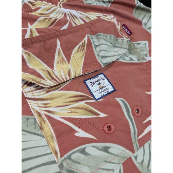 Tommy Bahama Men's Swim Trunks Orange Yellow Leafs Lining Pockets Size XXL - Picture 5 of 7